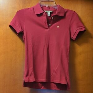 Abercrombie & Fitch Maroon Polo Shirt